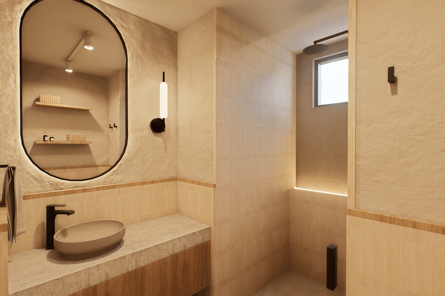 baño auxiliar diseño